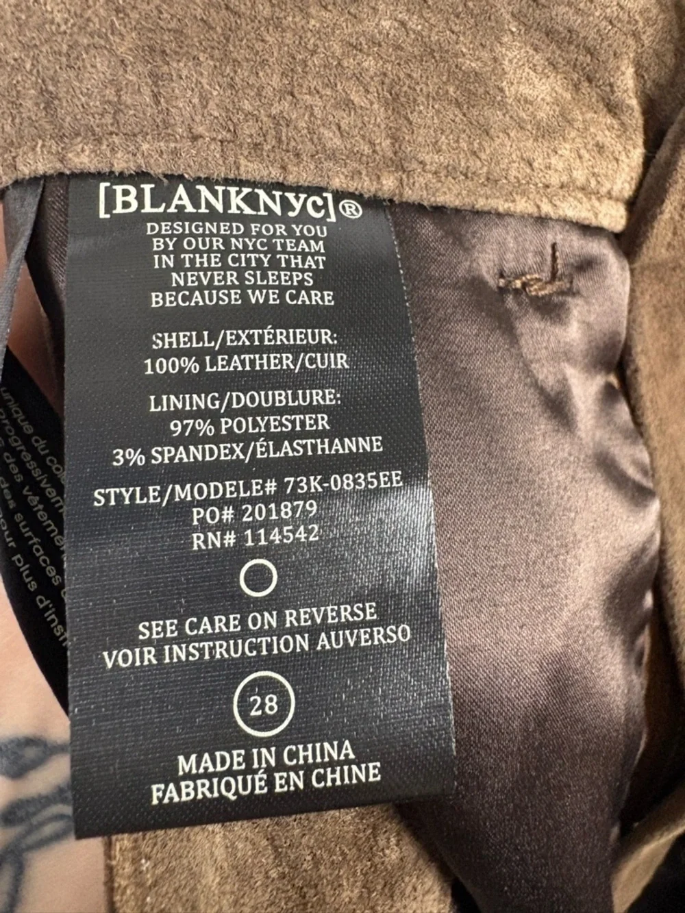 NWT Blank NYC Downtown Trend Brown Suede Leather Mini Skirt size 28